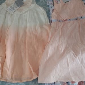 Girls 3 peach  dress size 5t "NEW"